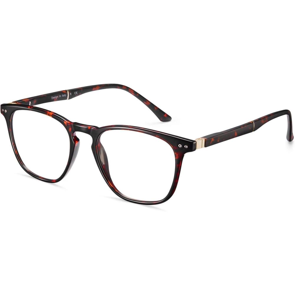 imageCARFIA Blue Light Blocking Glasses  AntiFatigue Computer Gaming Glasses Prevent Headaches Lightweight Eyeglasses FrameAtortoise Frame