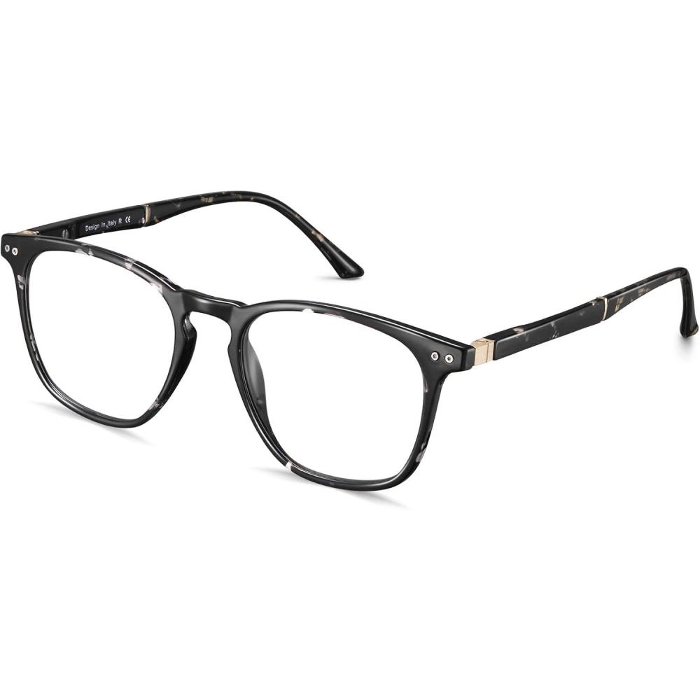imageCARFIA Blue Light Blocking Glasses  AntiFatigue Computer Gaming Glasses Prevent Headaches Lightweight Eyeglasses FrameLeopard Frame