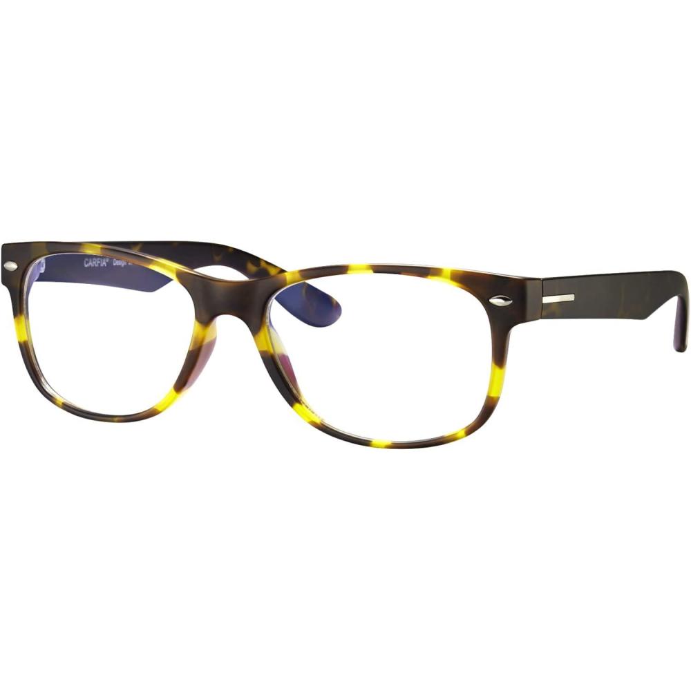 imageCARFIA Blue Light Blocking Glasses for Men ampamp Women  Computer Gaming  Anti Headache Glasses Square Nerd EyeglassesC Matte Tortoise Frame