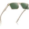 5. Clear Tea Frame Green Lens