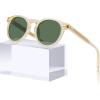 C: Light Yellow Transparent Frame Green Lens