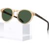 1-1. Light Yellow Frame Tortoise Arm Green Lens