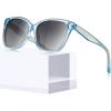 5.blue Transparent Frame Gray Lenses