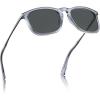 6. Polished Light Grey Frame Grey Lenses
