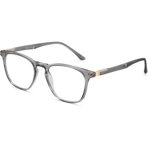 CARFIA Blue Light Blocking Glasses – Anti-Fatigue Computer Gaming Glasses Prevent Headaches Lightweight Eyeglasses Frame(Grey Frame)