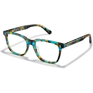 CARFIA Blue Light Blocking Glasses – Square Eyeglasses Filter Blue Ray Computer Game Glasses CA5354(D: Flowers Frame Blue Light Glasses)