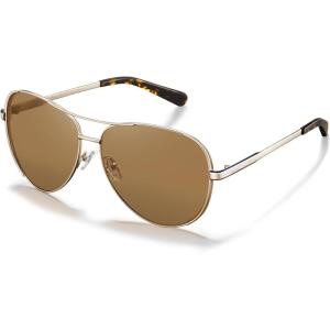 CARFIA Polarized Sunglasses for Women Trendy Retro Classic Pilot Sun glasses CA5388(3-2. Brown Lens)