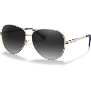 CARFIA Polarized Sunglasses for Women Trendy Retro Classic Pilot Sun glasses CA5388(4-2. Grey Gradient Lens)