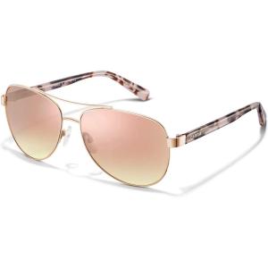 CARFIA Polarized Sunglasses for Women UV Protection Acetate Arms Metal Frame Woman’s Shades CA3216(2. Pink Flash Mirror Tortoise Arm)