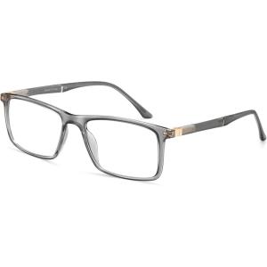 CARFIA Rectangle Blue Light Blocking Glasses for Men UV Protection Computer Gaming Glasses(Grey Frame)
