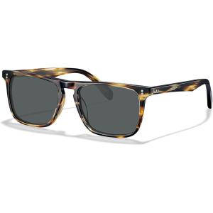 CARFIA Retro Polarized Sunglasses for Men UV Protection Hand-crafted Acetate Frame Fashion Cool Sun Glasses CA53572(8-1. Tortoise Frame Gray Lens)