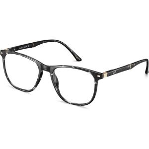 CARFIA Square Blue Light Glasses Blue Light Blocker TR90 Lightweight Computer Gaming Glasses(Leopard Frame)