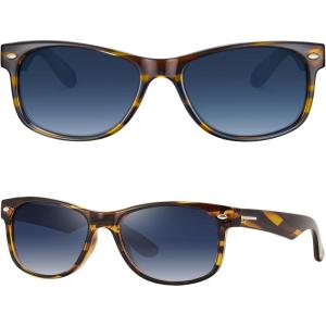 CARFIA Square Womens Sunglasses Men Polarized,Classic Retro Vintage TR90 Frame UV Protection Outdoor Driving Sun Glasses(Tortoise Frame Grey Lens)