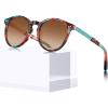 1. Red & Blue Floral Frame + Brown Lens