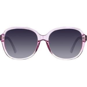 CARFIA Acetate Polarized Sunglasses for Women UV Protection Retro Trendy Big Sunnies CA2024(8-2. Purple Pink Frame Gray Gradient Lens)