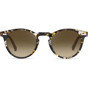CARFIA Polarized Sunglasses for Women UV Protection Small Face Acetate Frame CA5288(2. Tortoise Frame Gradient Brown Lens)