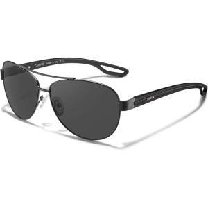 CARFIA Polarized Sunglasses for Women UV Protection Ultra-Lightweight Comfort Metal Frame Driving Glasses CA3210(4. Grey Lens Matte Metal Frame)