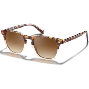 CARFIA Retro Polarized Sunglasses for Women Small and Medium Face UV Protection, Handcrafted Acetate Frame Sunnies CA5285(3. Two-tone Frame Gradient Brown Lens)