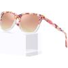 8 - Pink White Tortoise Frame Pink Mirrored