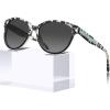 1. Marbled Tortoise Frame Gradient Grey Lens