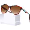 7. Red Floral Frame Gradient Brown Lens