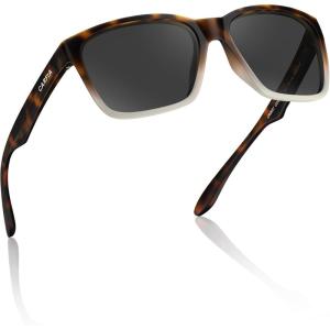 CARFIA Casual Polarized Mens Sunglasses UV400 Protection, Lightweight Unbreakable TR90 Sports Cycling Fishing Glasses CA0951(D: Matte Tortoiseshell Frame Gray Lens)