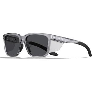 CARFIA Sports Casual Polarized Sunglasses For Men Women With Removable Side Shield, UV 400 Protection CA0921(5.gray Frame Gray Lens)