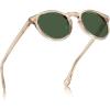 2. Transparent Tea Frame Green Lens