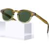 1.olive Green Stripe Gradient Frame Green Lens
