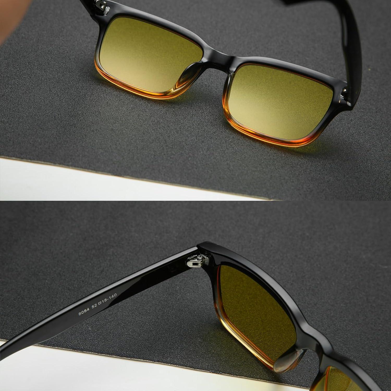 imageCARFIA Night Vision Glasses Driving for Men Women AntiglareSafety HD Yellow Lens Fishing Golf Narrow Face Glasses3 Black Yellow Frame Yellow Lens