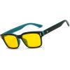 1. Black & Blue Frame Yellow Lens