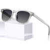 3. Transparent Gray Frame Gray Gradient Lenses