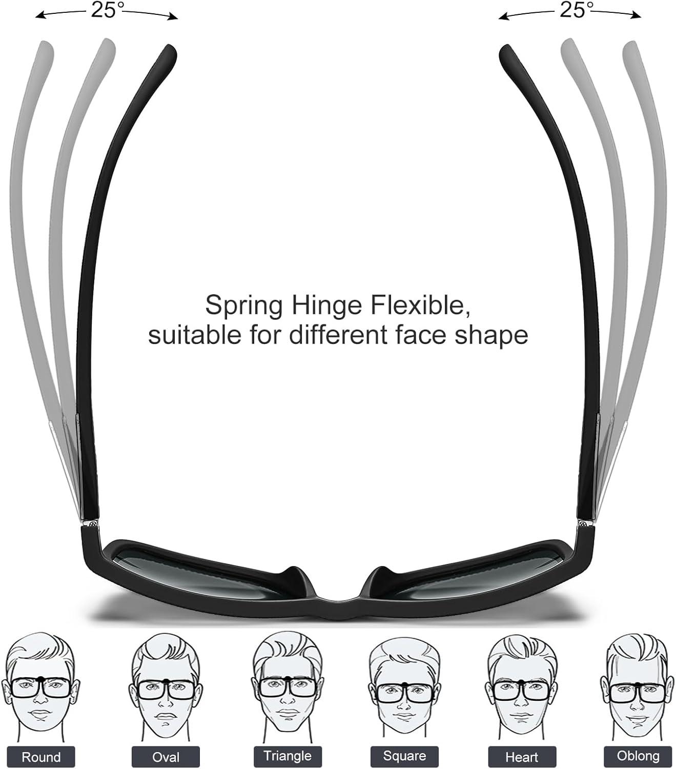 imageCARFIA TR90 Spring Flexible Polarized Mens Sunglasses Extremely Lightweight Comfortable Unbreakable Driving Glasses1 Matte Black Frame Grey Lenses