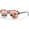 3. Pink White Tortoise Frame Pink Mirrored