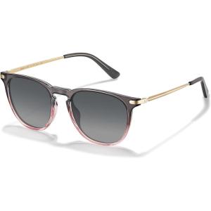 CARFIA Retro Lightweight Polarized Sunglasses for Women UV Protection, Square Ladies Sunnies Outdoor Driving Eyewears CA32R(3-1. Grey Pink Frame Gradient Grey Lens)