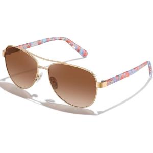 CARFIA Retro Trendy Pilot Sunglasses for Women Polarized UV Protection, Lightweight Outdoor Driving Lady Sunnies Metal Frame(7. Gold Frame Brown Gradient-red/Blue Tortoise Legs)