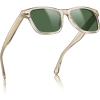 C5-1. Transparent Tea Frame Green Lens