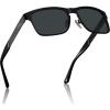 Matte Black Frame Grey Lens