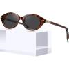 3. Dark Havana Tortoise Frame Grey Lens